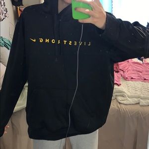 Black live strong Nike hoodie